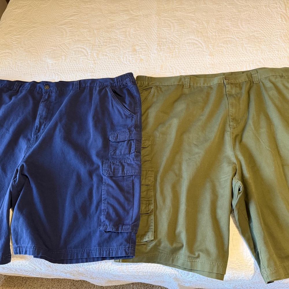 Men's Size 5X  Cargo Shorts - Navy‎ and Olive